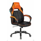 Кресло игровое Бюрократ Zombie VIKING 2 AERO черный/оранжевый текстиль/эко.кожа крестов. пластик
