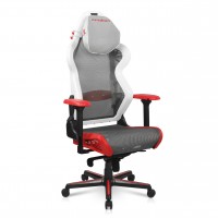 Кресло офисное Dxracer AIR series AIR/D7200/WRN.G RCC1S/N сетка, черно-серо-бело цвета с яркими красными вставками