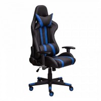 Кресло игровое AksHome GAMER, ECO, черный, синий