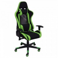 Кресло игровое AksHome OPTIMUS, черный, зеленый