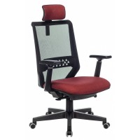 Кресло игровое Бюрократ Expert черный TW-01 сиденье красный 38-410 сетка/ткань с подголов. крестов. пластик