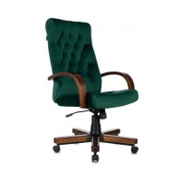 Кресло игровое Бюрократ T-9928 WALNUT Fabric темно-зеленый