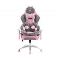 Кресло геймерское ZONE 51 Kitty Meow розовый с серым