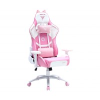 Кресло геймерское ZONE 51 Kitty розовый с белым